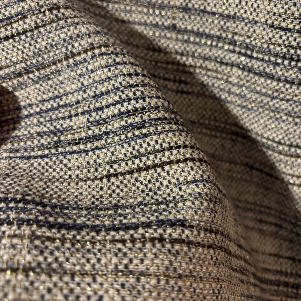 Ann Taylor Black and Cream Tweed Zip Front Mini Skirt 2